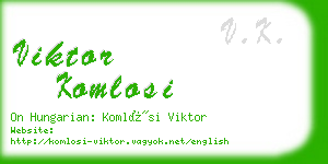 viktor komlosi business card